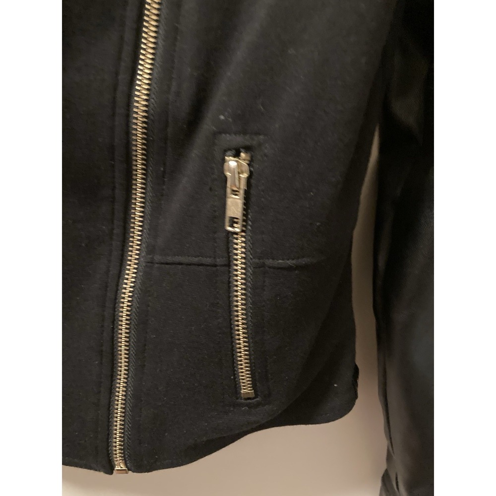 Star Wars Moto Jacket Black Rebel Faux Leather Zip Front Sz M - Picture 3 of 11